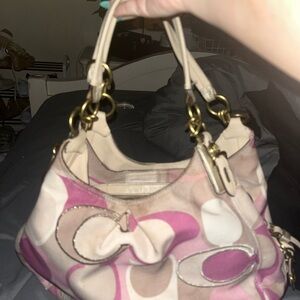 Pink and Gold Coach Purse